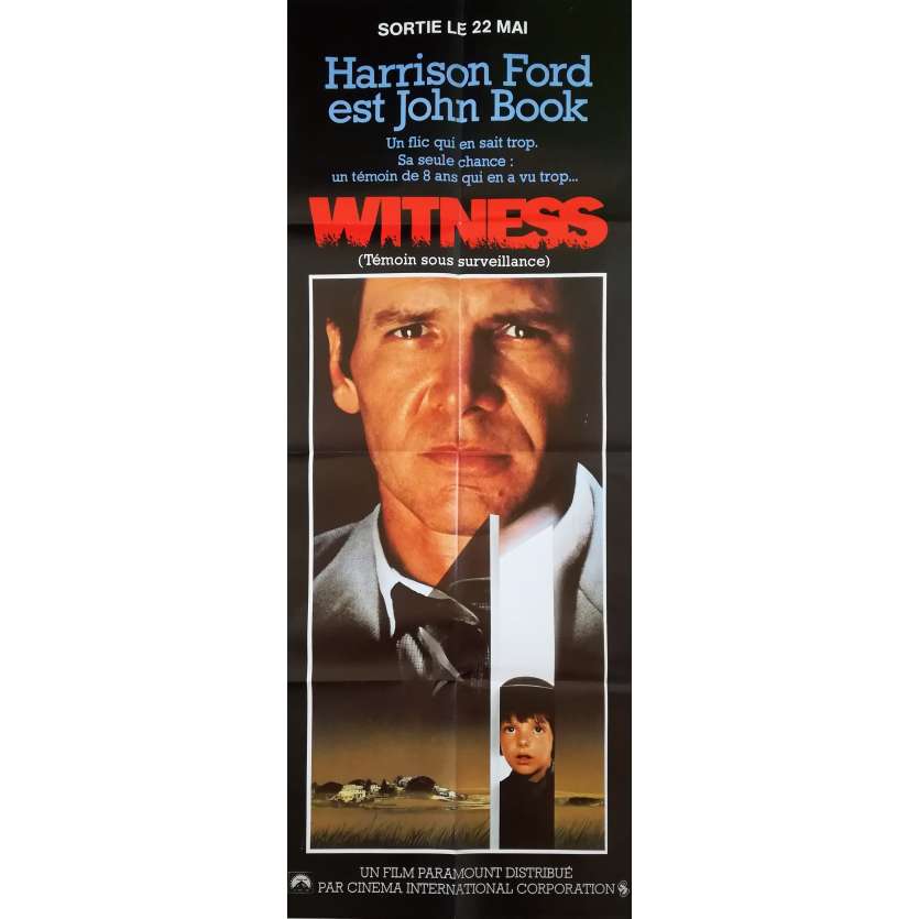 WITNESS Original Movie Poster  - 23x63 in. - 1985 - Peter Weir, Harrison Ford