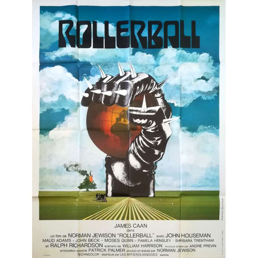 ROLLERBALL Affiche de film  - 120x160 cm. - 1975 - James Caan, Norman Jewinson