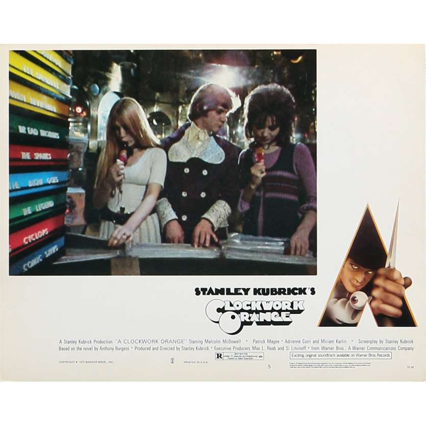 CLOCKWORK ORANGE Original Lobby Card N02 - 8x10 in. - 1971 - Stanley Kubrick, Malcom McDowell