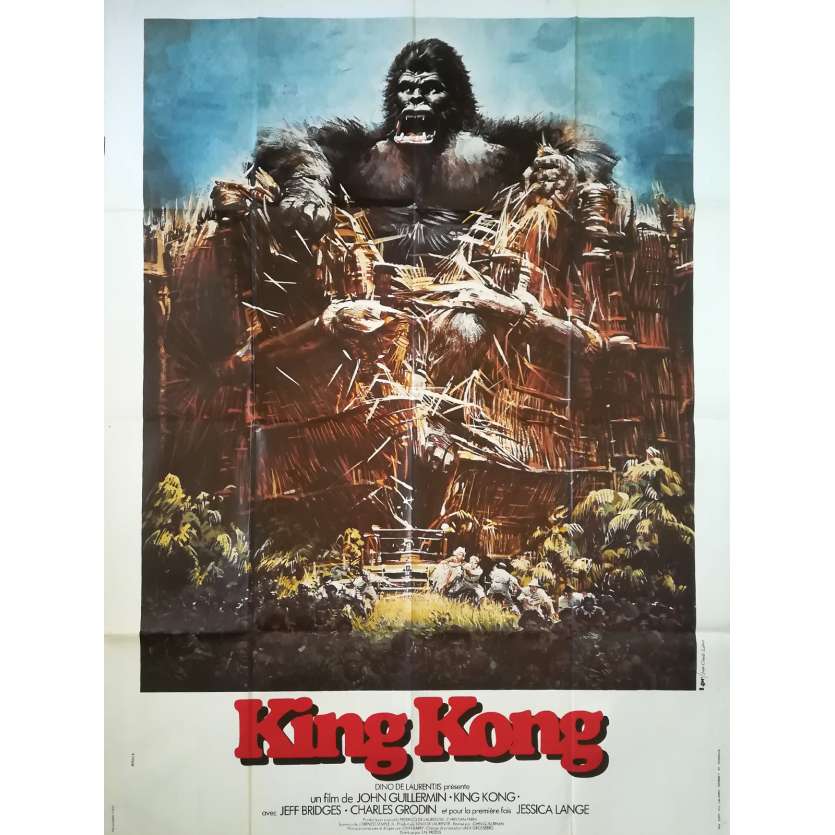 KING KONG Affiche de film Mod. B - 120x160 cm. - 1933 - Fay Wray, Merian C. Cooper