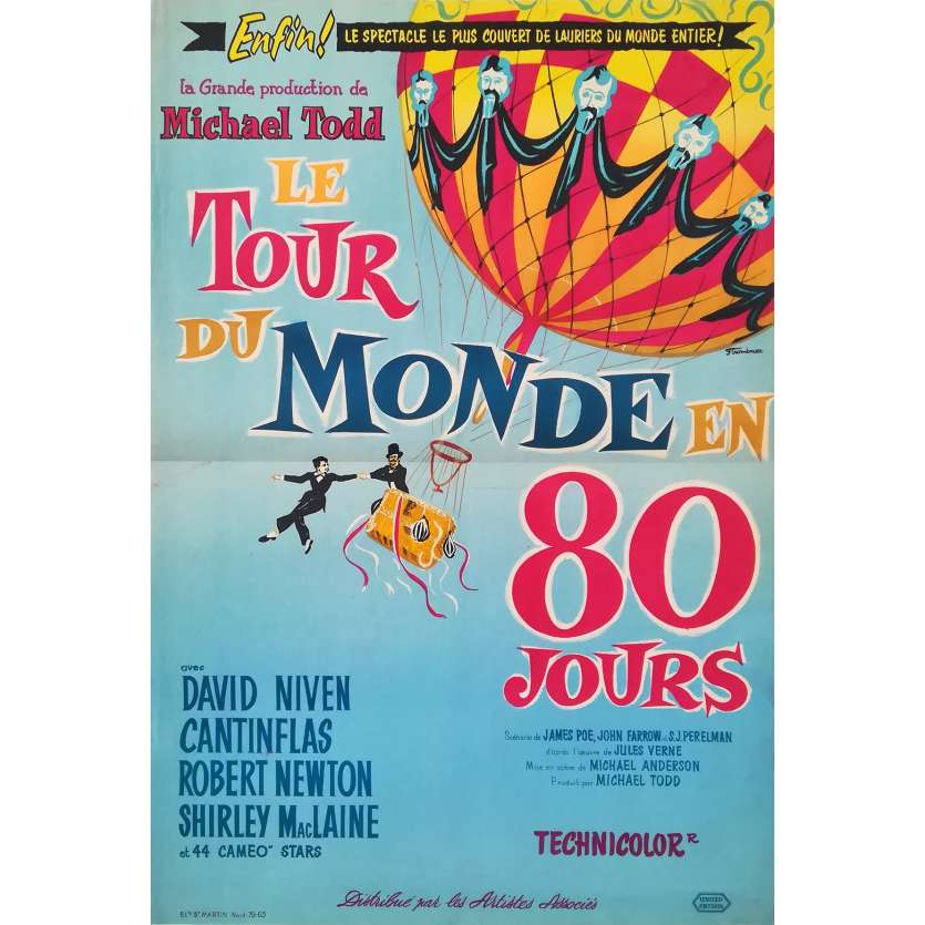 AROUND THE WORLD IN 80 DAYS Original Movie Poster - 15x21 in. - 1956 - Michael Anderson, David Niven