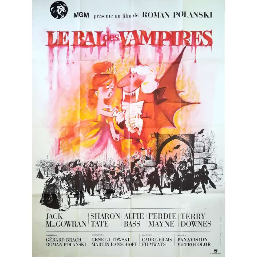 LE BAL DES VAMPIRES Affiche de film  - 120x160 cm. - R1970 - Sharon Tate, Roman Polanski