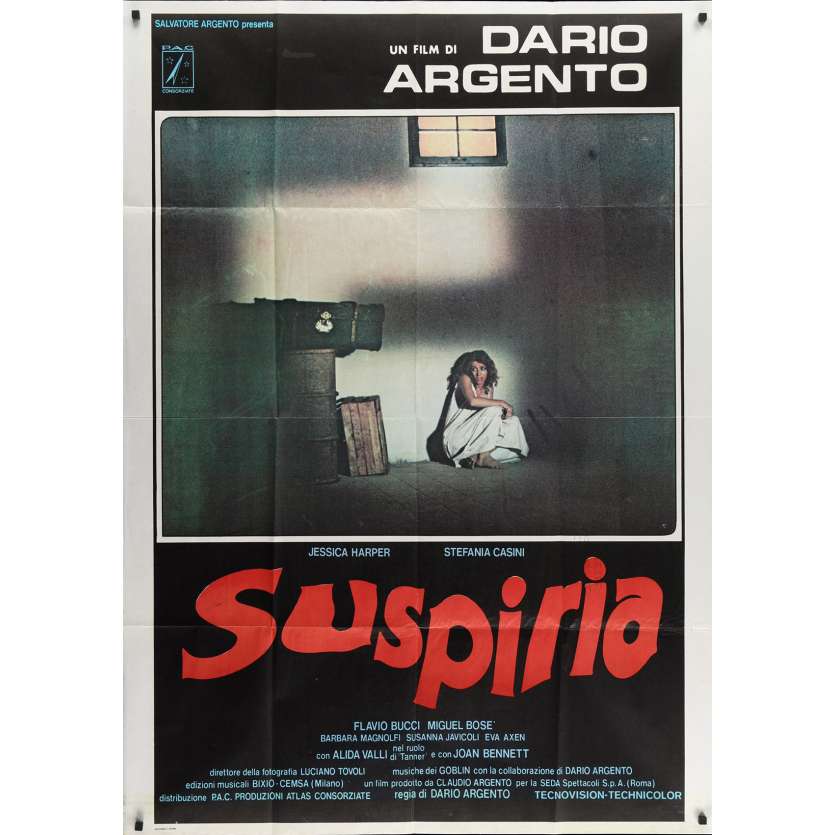 SUSPIRIA Original Movie Poster - 39x55 in. - 1977 - Dario Argento, Jessica Harper