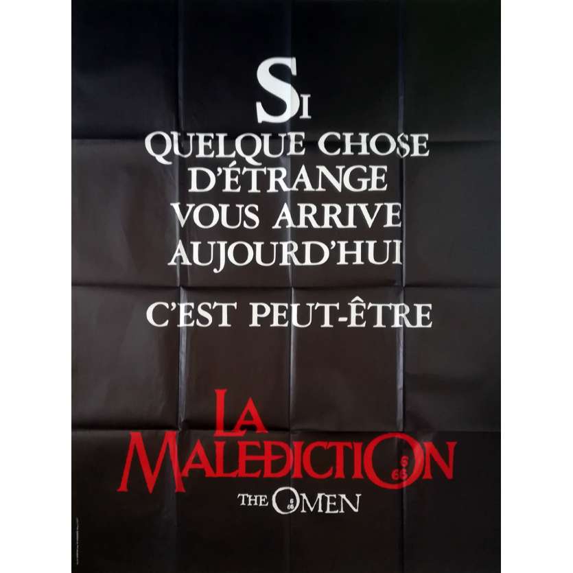 LA MALEDICTION Affiche de film Teaser - 120x160 cm. - 1979 - Gregory Peck, Richard Donner