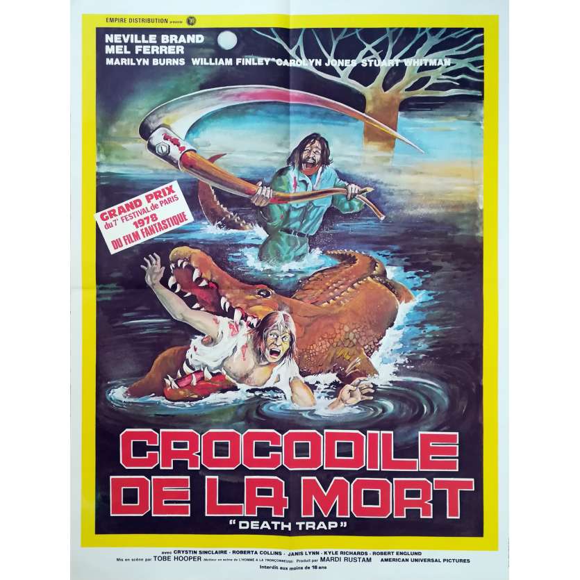 LE CROCODILE DE LA MORT Affiche de film - 60x80 cm. - 1976 - Neville Brand, Tobe Hooper