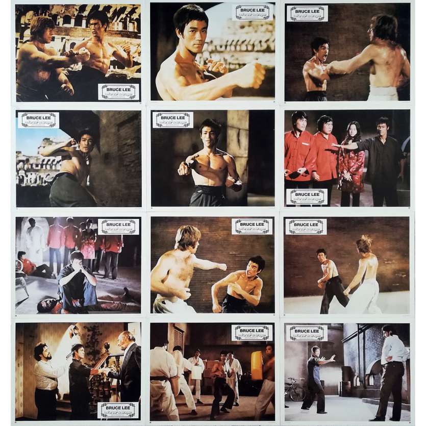 THE WAY OF THE DRAGON Original Lobby Cards x12 - 9x12 in. - 1974 - Bruce Lee, Bruce Lee, Chuck Norris