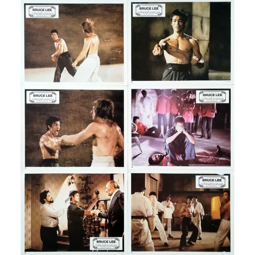 THE WAY OF THE DRAGON Original Lobby Cards x6 - 9x12 in. - 1974 - Bruce Lee, Bruce Lee, Chuck Norris