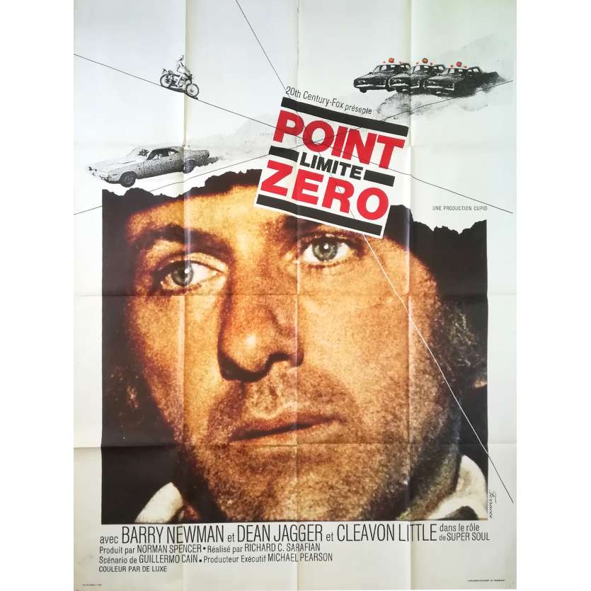 VANISHING POINT Original Movie Poster  - 47x63 in. - 1971 - Richard C. Sarafian, Barry Newman