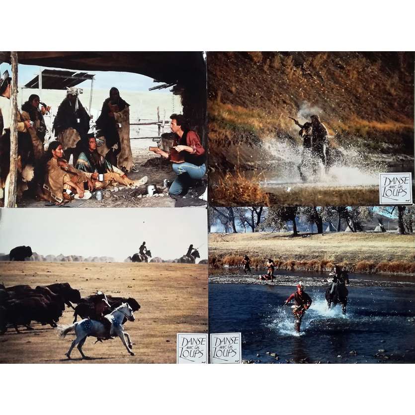 DANCE WITH WOLVES Original Lobby Cards x5 - 12x15 in. - 1990 - Kevin Costner, Mary McDowell