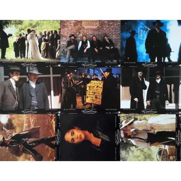 WYATT EARP Original Lobby Cards x9 - 9x12 in. - 1994 - Lawrence Kasdan, Kevin Costner