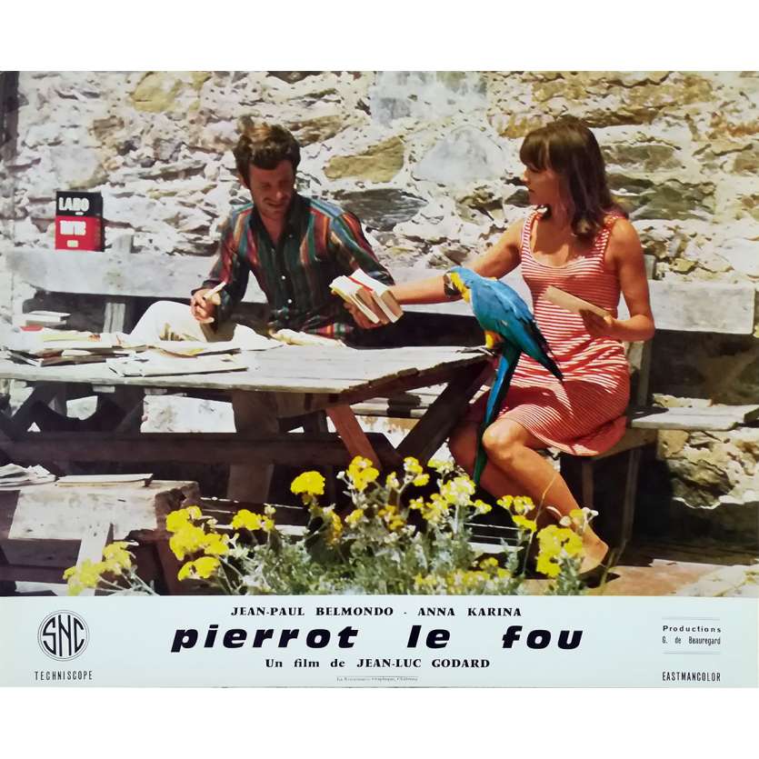 PIERROT LE FOU Photo de film 25x30 cm - N02 1965 - Jean-Paul Belmondo, Jean-Luc Godard