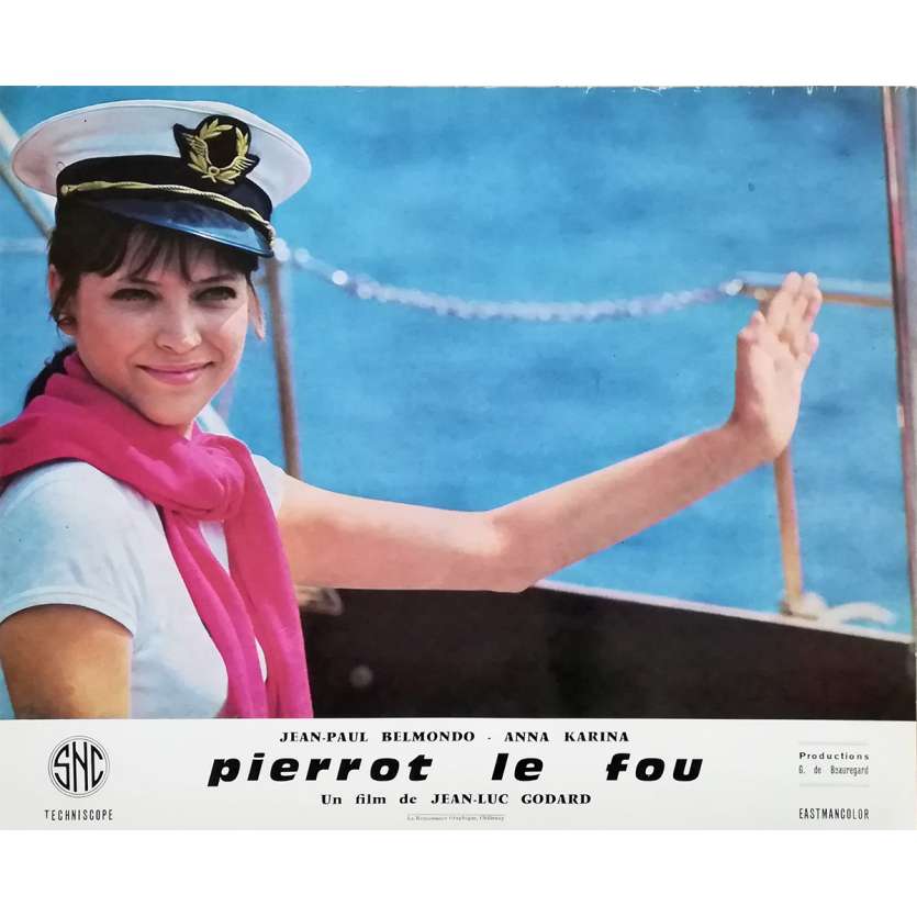 PIERROT LE FOU Lobby Card 9,5x12 in.  - N03 1965 - Jean-Luc Godard, Jean-Paul Belmondo