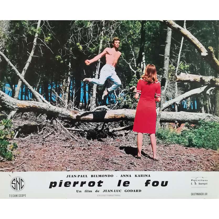 PIERROT LE FOU Lobby Card 9,5x12 in.  - N06 1965 - Jean-Luc Godard, Jean-Paul Belmondo