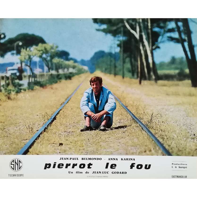 PIERROT LE FOU Lobby Card 9,5x12 in.  - N10 1965 - Jean-Luc Godard, Jean-Paul Belmondo