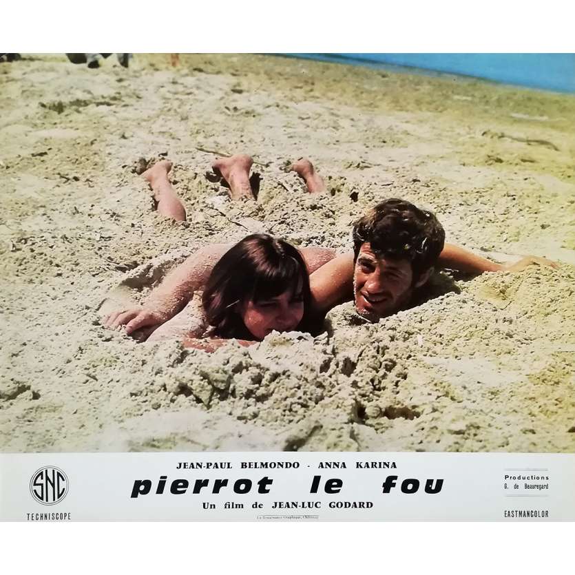 PIERROT LE FOU Original Lobby Card N16 - 10x12 in. - 1965 - Jean-Luc Godard, Jean-Paul Belmondo