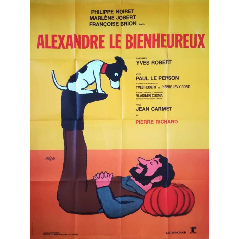 ALEXANDRE LE BIENHEUREUX Affiche de film - 120x160 cm. - 1968 - Philippe Noiret, Yves Robert