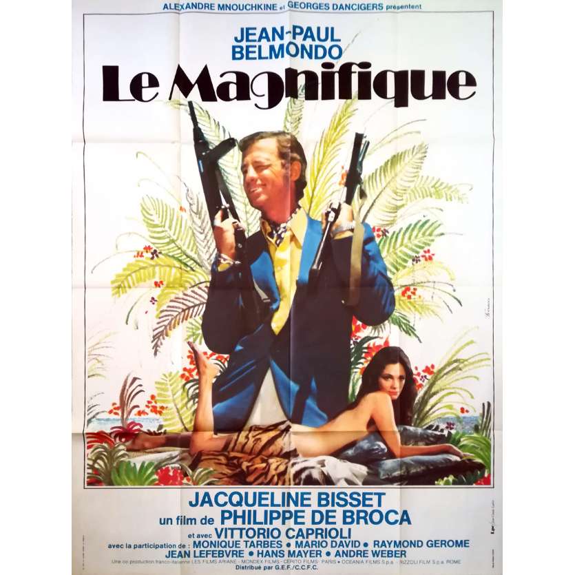 LE MAGNIFIQUE Affiche de film - 120x160 cm. - 1973 - Jean-Paul Belmondo, Philippe de Broca