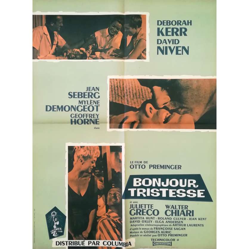 BONJOUR TRISTESSE Original Movie Poster  - 23x32 in. - 1958 - Otto Preminger, Jean Seberg