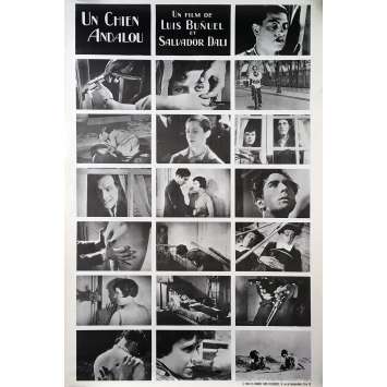 UN CHIEN ANDALOU Affiche de film entoilée - 80x120 cm. - 1968 - Salvador Dali, Luis Buñuel