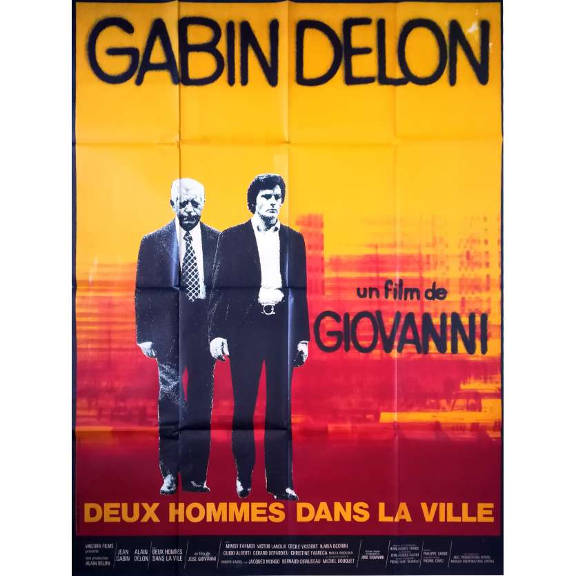 DEUX HOMMES DANS LA VILLE Affiche de film - 120x160 cm. - 1973 - Alain Delon, José Giovanni