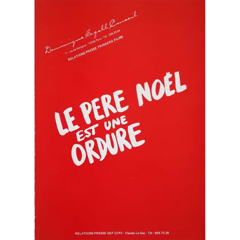 LE PERE NOEL EST UNE ORDURE Original Pressbook 20p - 9x12 in. - 1982 - Jean-Marie Poiré, Thierry Lhermitte