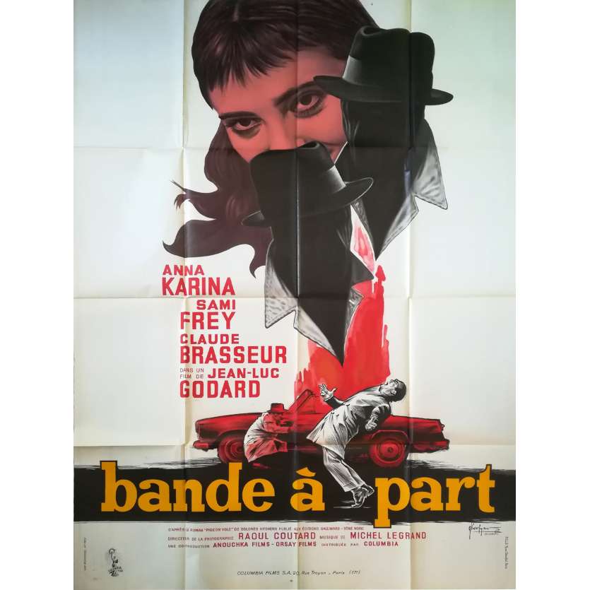 BANDE A PART Affiche de film  - 120x160 cm. - 1964 - Anna Karina, Jean-Luc Godard