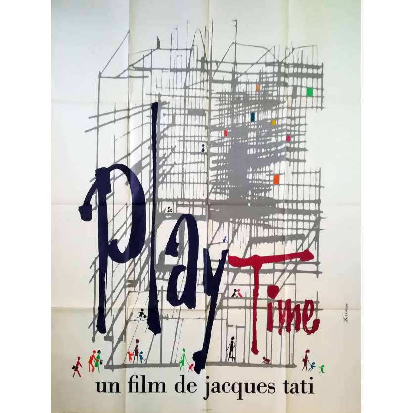 PLAYTIME Original Movie Poster  - 47x63 in. - 1967 - Jacques Tati, Rita Maiden