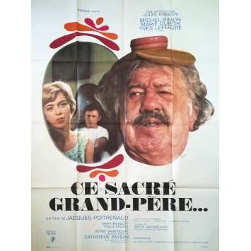 CE SACRE GRAND PERE Affiche de film - 120x160 cm. - 1968 - Michel Simon, Jacques Poitrenaud