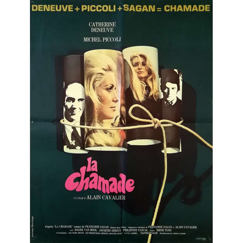 LA CHAMADE Original Movie Poster - 23x32 in. - 1968 - Françoise Sagan, Catherine Deneuve, Piccoli