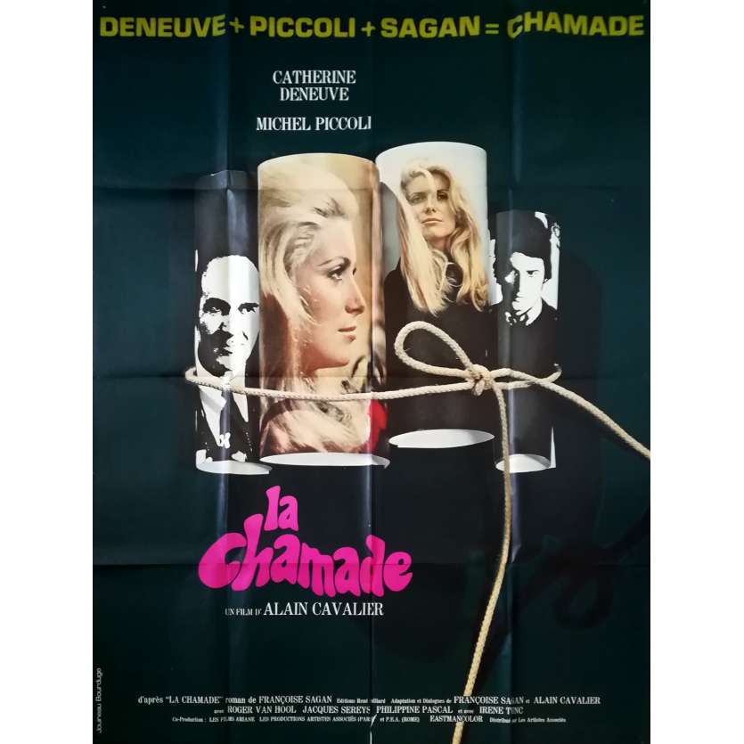 LA CHAMADE Original Movie Poster  - 47x63 in. - 1968 - Françoise Sagan, Catherine Deneuve, Piccoli