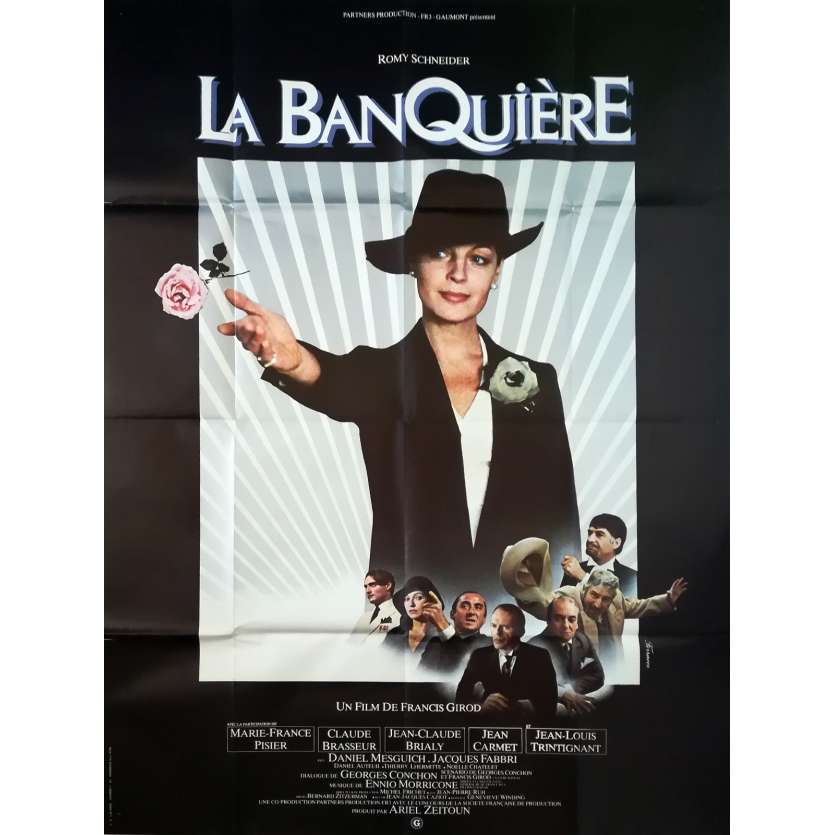 THE LADY BANKER Original Movie Poster  - 47x63 in. - 1980 - Francis Girod, Romy Schneider