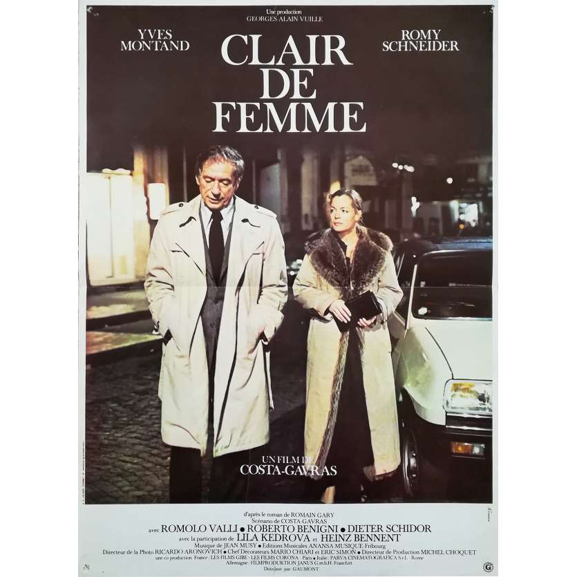 CLAIR DE FEMME Affiche de film - 40x60 cm. - 1979 - Romy Schneider, Costa Gavras