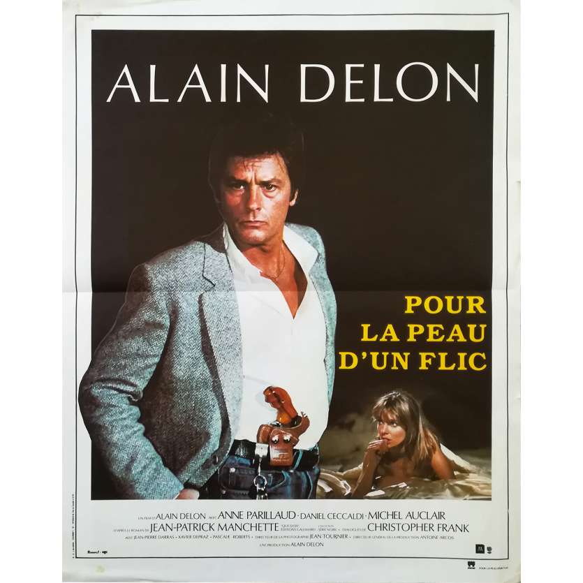 FOR A COP'S HIDE Original Movie Poster  - 15x21 in. - 1981 - Alain Delon, Alain Delon