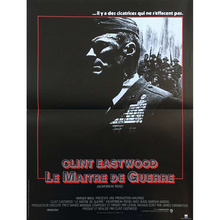HEARTBREAK RIDGE French Movie Poster 15x21 - 1986 - Clint Eastwood, Everett McGill