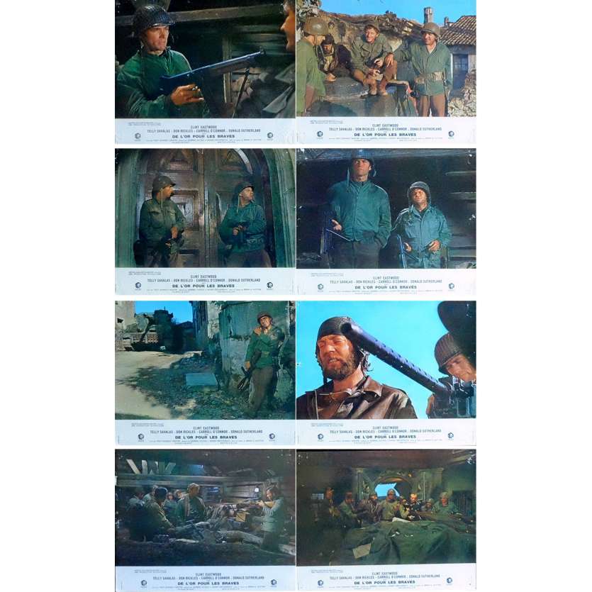 KELLY'S HEROES Photos x8 '70 Clint Eastwood, Donald Sutherland Lobby Cards