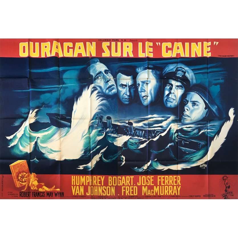 OURAGAN SUR LE CAINE Affiche de film  - 120x320 cm. - 1954 - Humphrey Bogart, Edward Dmytryk