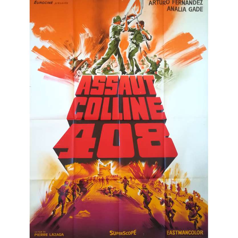 ASSAUT COLLINE 408 Affiche de film - 120x160 cm. - 1960 - Analía Gadé, Pedro Lazaga