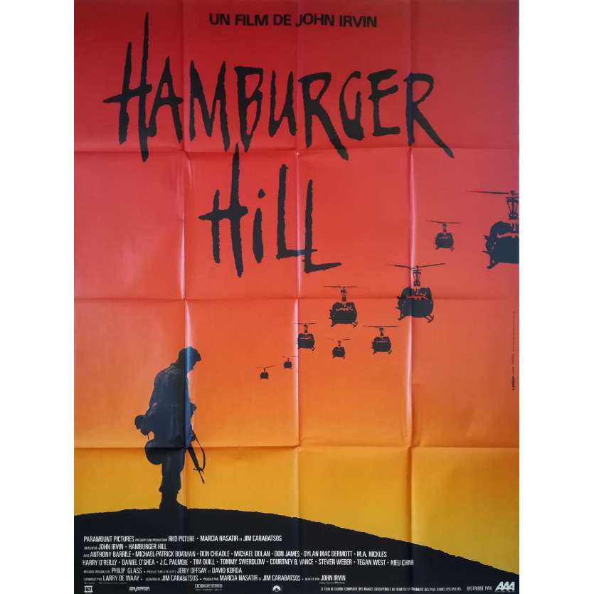 HAMBURGER HILL Original Movie Poster  - 47x63 in. - 1987 - John Irvin, Don Cheadle