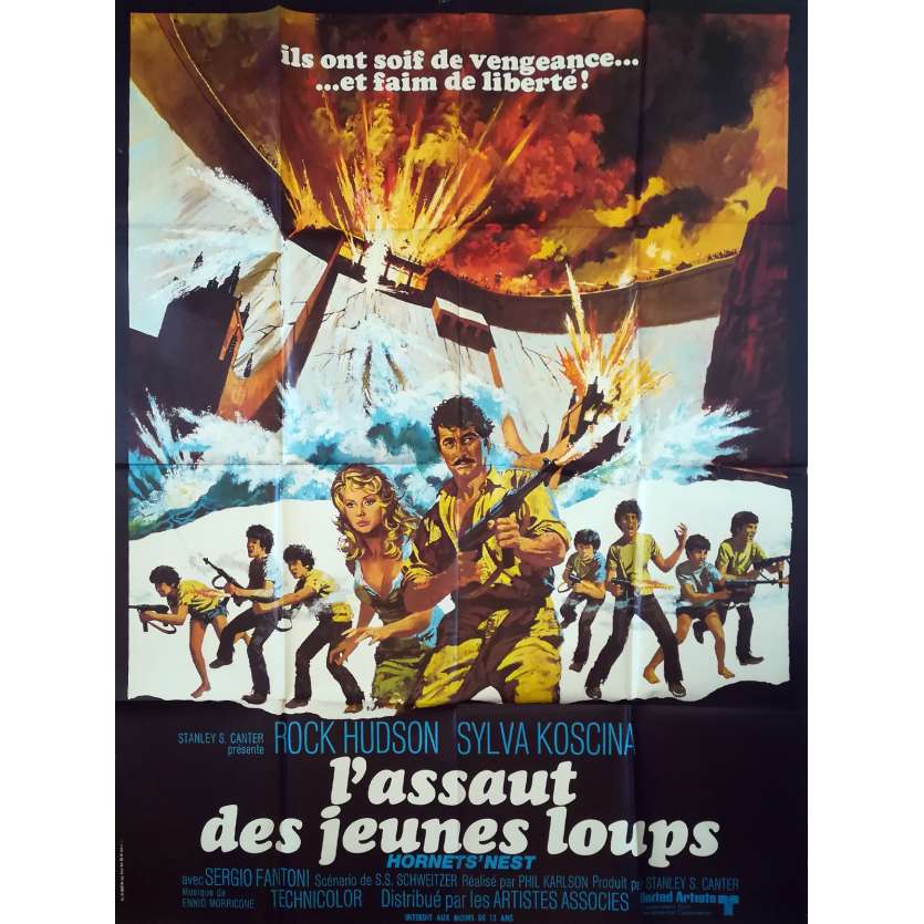 L'ASSAUT DES JEUNES LOUPS Affiche de film - 120x160 cm. - 1970 - Rock Hudson, Phil Karlson