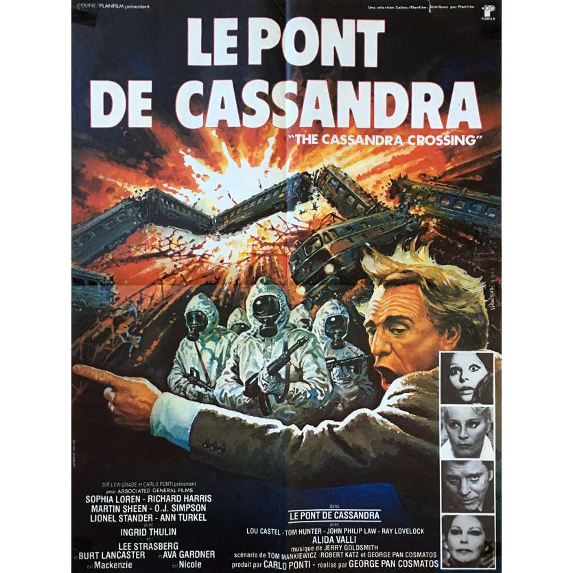 THE CASSANDRA CROSSING Original Movie Poster - 23x32 in. - 1976 - George P. Cosmatos, Sophia Loren