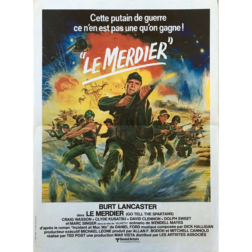 GO TELL THE SPARTANS Original Movie Poster - 15x21 in. - 1978 - Ted Post, Burt Lancaster