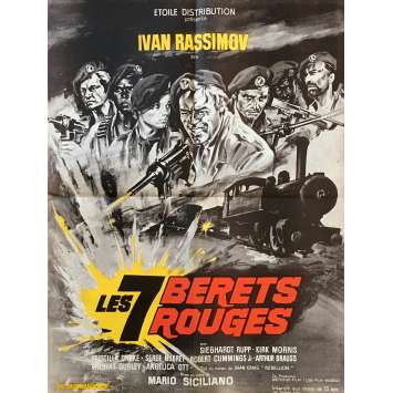 LES 7 BERETS ROUGES Affiche de film - 60x80 cm. - 1969 - Ivan Rassimov, Mario Siciliano