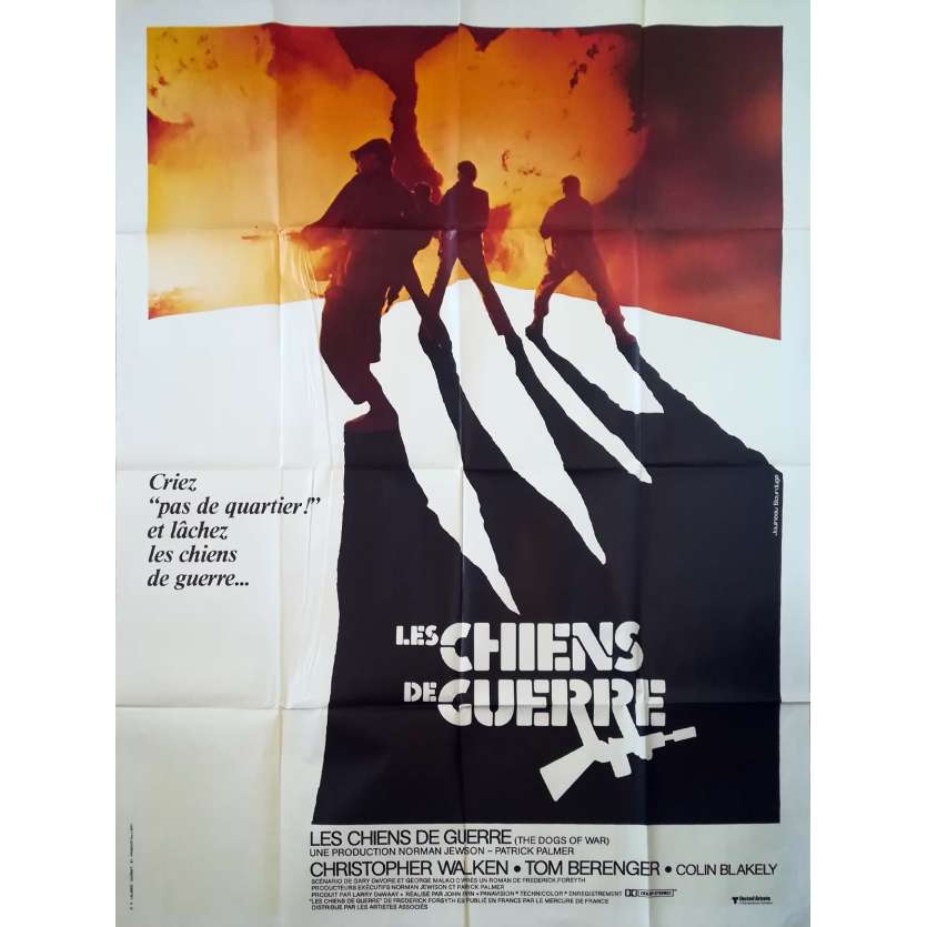 THE DOGS OF WAR Original Movie Poster  - 47x63 in. - 1980 - John Irvin, Christopher Walken
