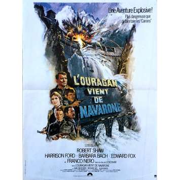 L'OURAGAN VIENT DE NAVARONE Affiche de film - 40x60 cm. - 1978 - Harrison Ford, Guy Hamilton