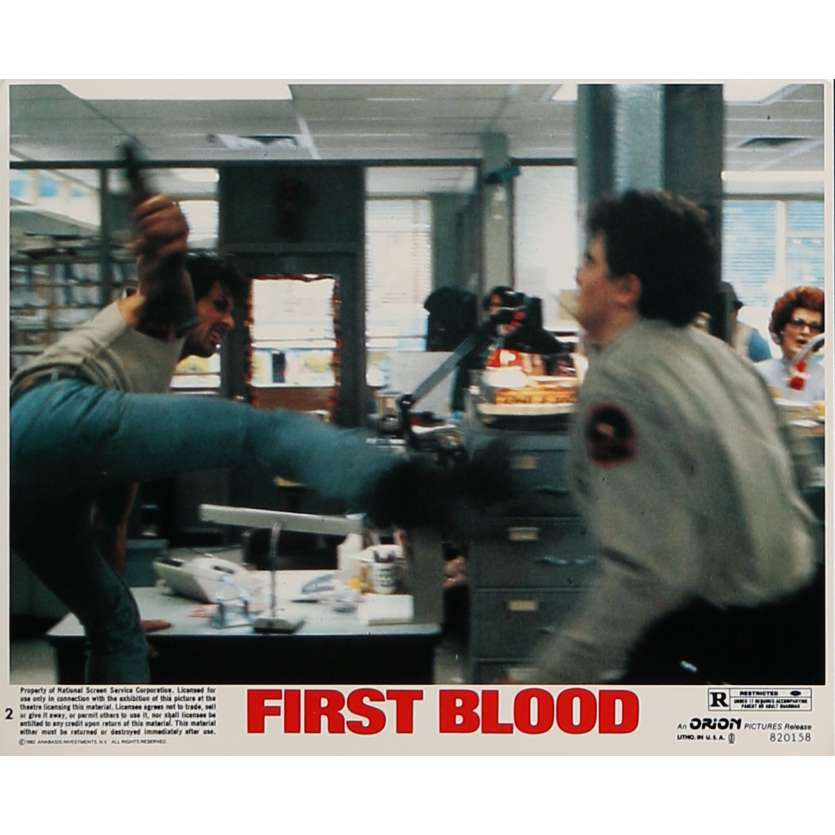 RAMBO - FIRST BLOOD Original Lobby Card N02 - 8x10 in. - 1982 - Ted Kotcheff, Sylvester Stallone