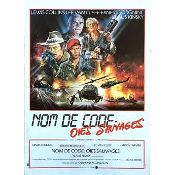 CODE NAME WILD GEESE Original Movie Poster - 15x21 in. - 1984 - Antonio Margheriti, Klaus Kinski, Lee Van Cleef