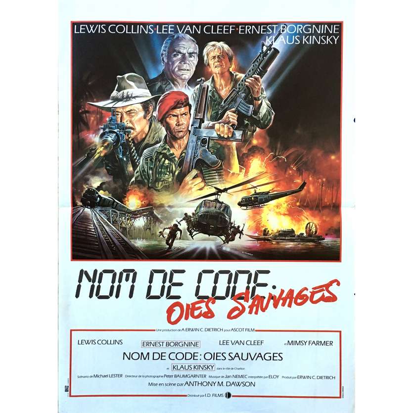NOM DE CODE OIES SAUVAGES Affiche de film - 40x60 cm. - 1984 - Klaus Kinski, Lee Van Cleef, Antonio Margheriti