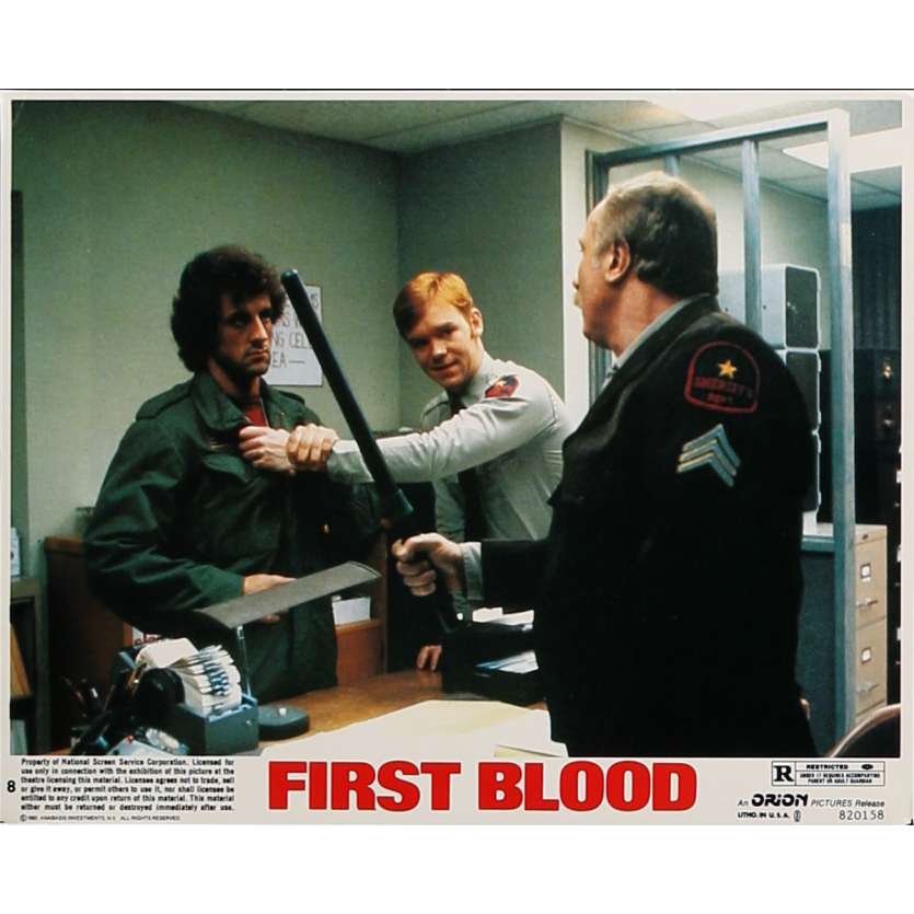 RAMBO - FIRST BLOOD Original Lobby Card N05 - 8x10 in. - 1982 - Ted Kotcheff, Sylvester Stallone