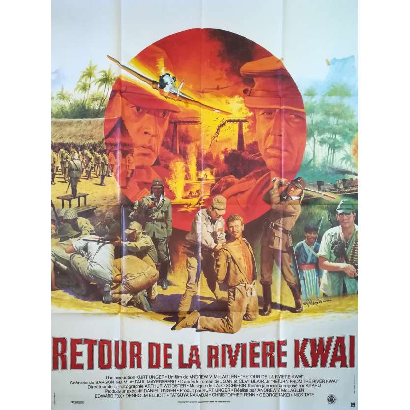 RETOUR DE LA RIVIERE KWAI Affiche de film  - 120x160 cm. - 1989 - George Takei, Andrew V. McLaglen