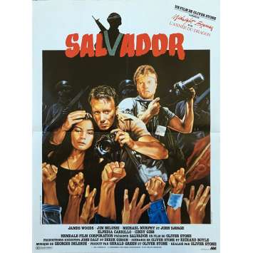 SALVADOR Original Movie Poster - 15x21 in. - 1986 - Oliver Stone, James Woods